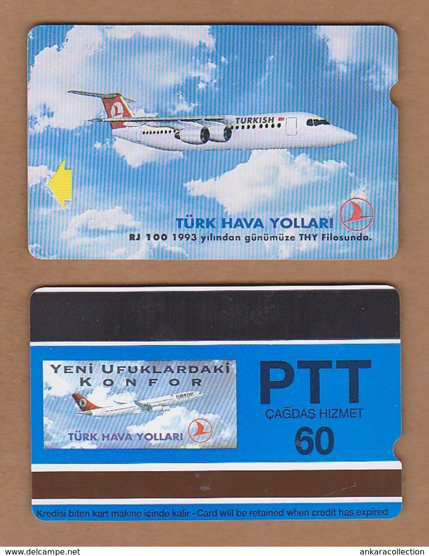 AC - TURK TELECOM PHONECARDS - RJ - 100 60 CREDITS 19 APRIL 1994 - Avions