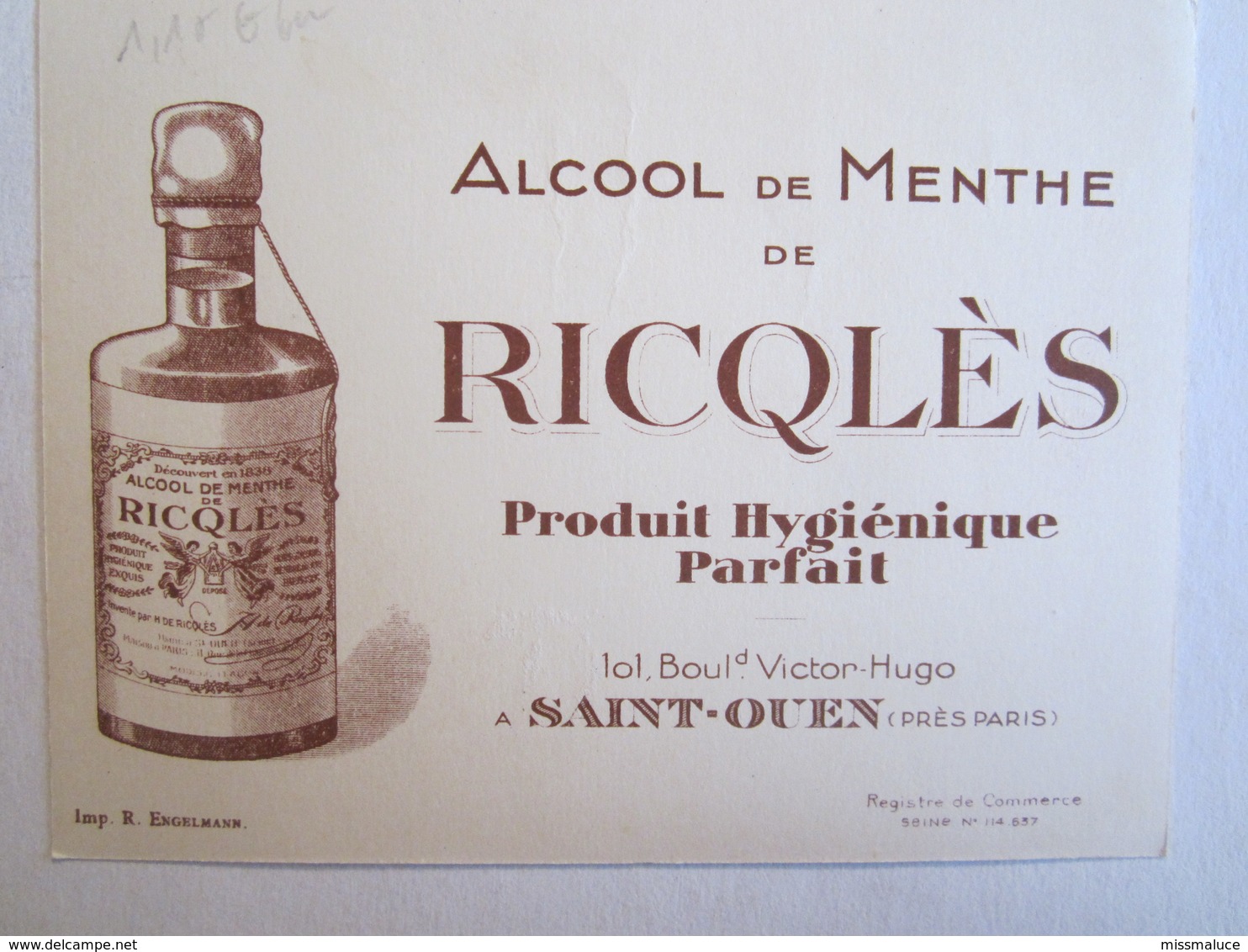 Chromo Chromos Alcool Ricqles Saint Ouen Illustrateur Gerbault Ah Vous Dirai Je Maman - Autres & Non Classés