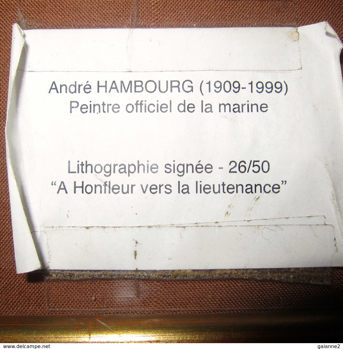 A Honfleur Vers La Lieutenance Signée André Hambourg 26/50 - Lithographies
