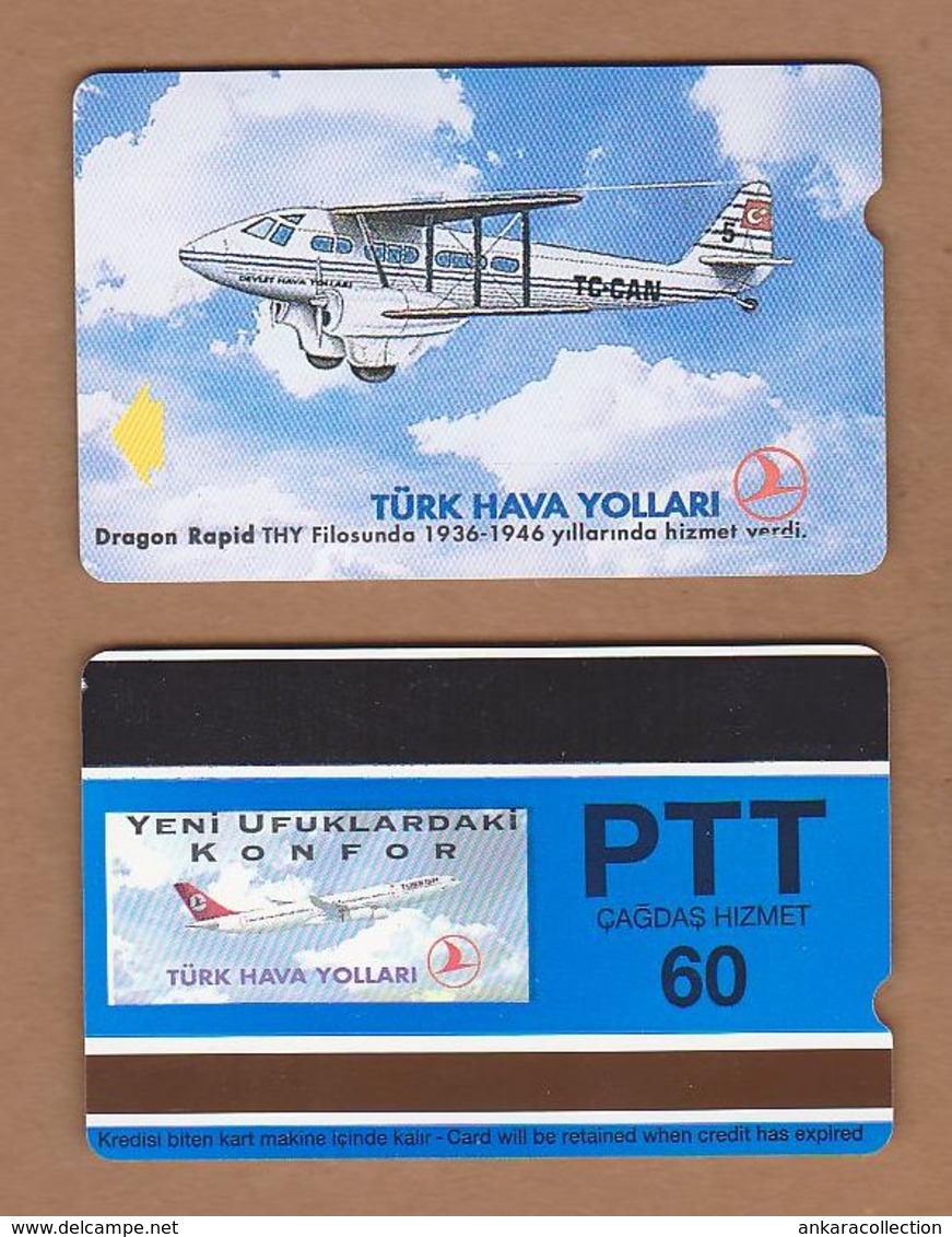 AC - TURK TELECOM PHONECARDS -  DRAGON RAPID 60 CREDITS 19 APRIL 1994 - Avions