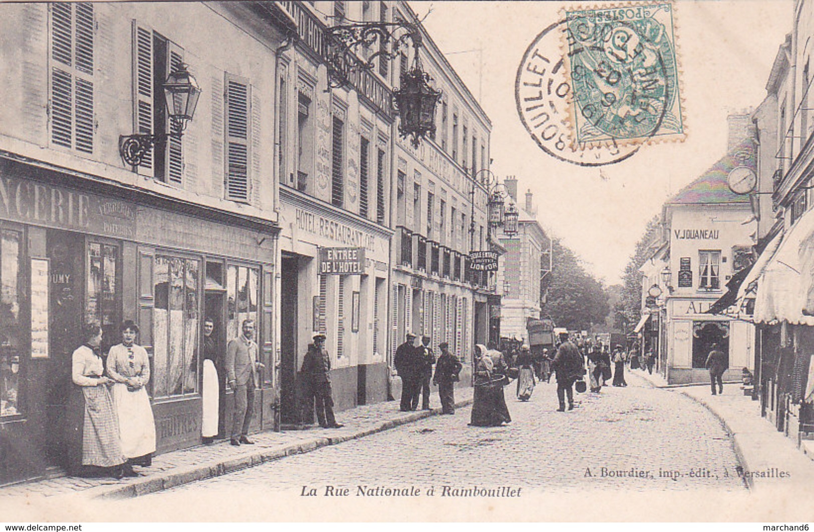 Rambouillet La Rue Nationale éditeur A Bourdier - Rambouillet