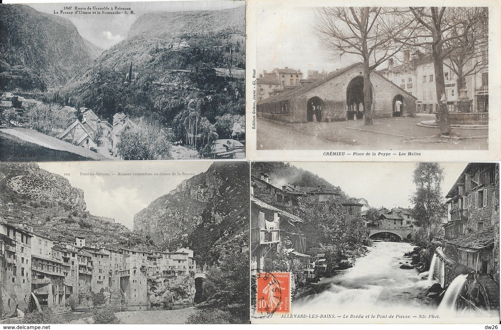 Lot n° 72 de 100 CPA département de l'Isère (38) - Villes, villages, Montagnes, petites animations