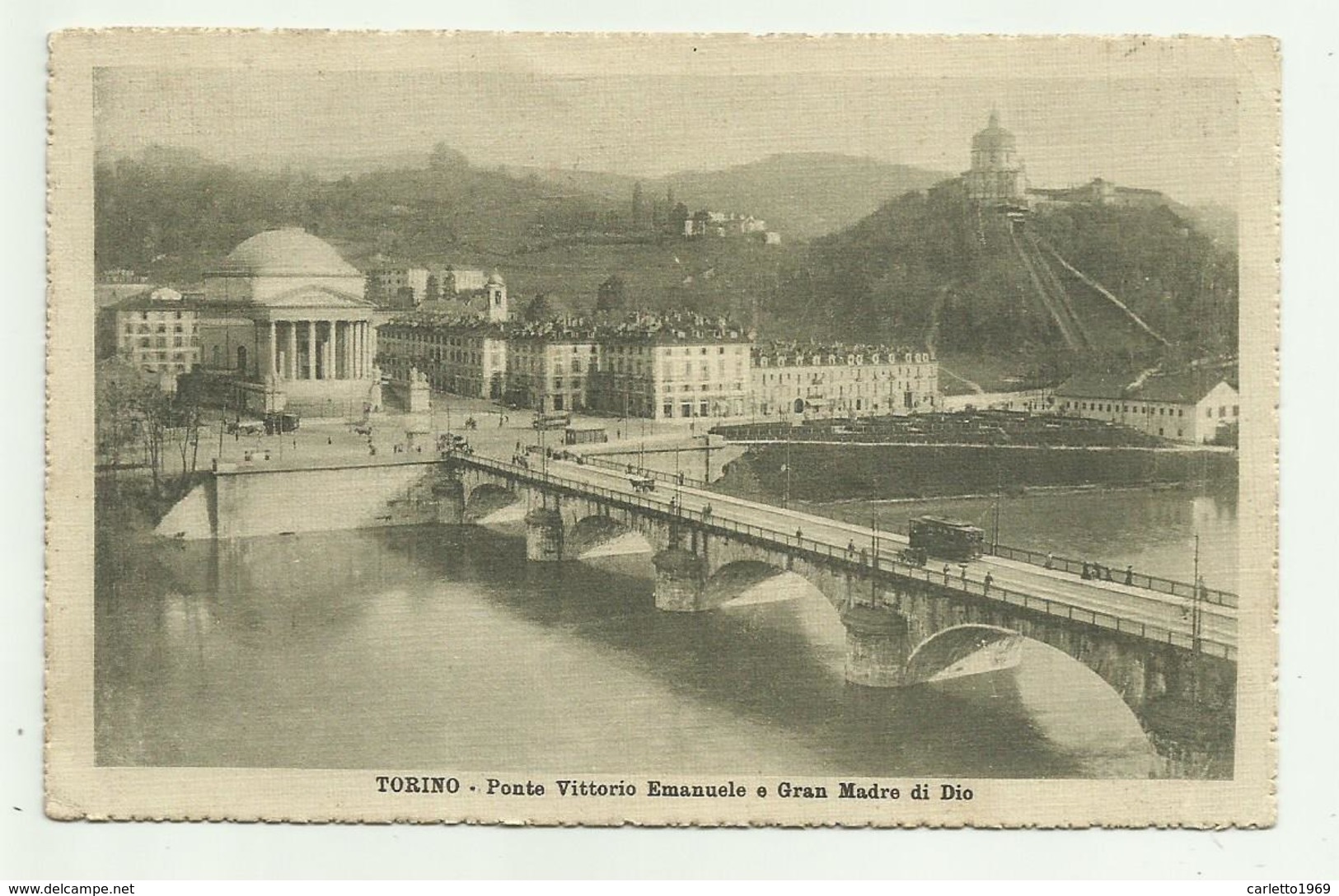 TORINO - PONTE VITT. EMANU. E GRAN MADRE DI DIO  1916   VIAGGIATA FP - Other & Unclassified