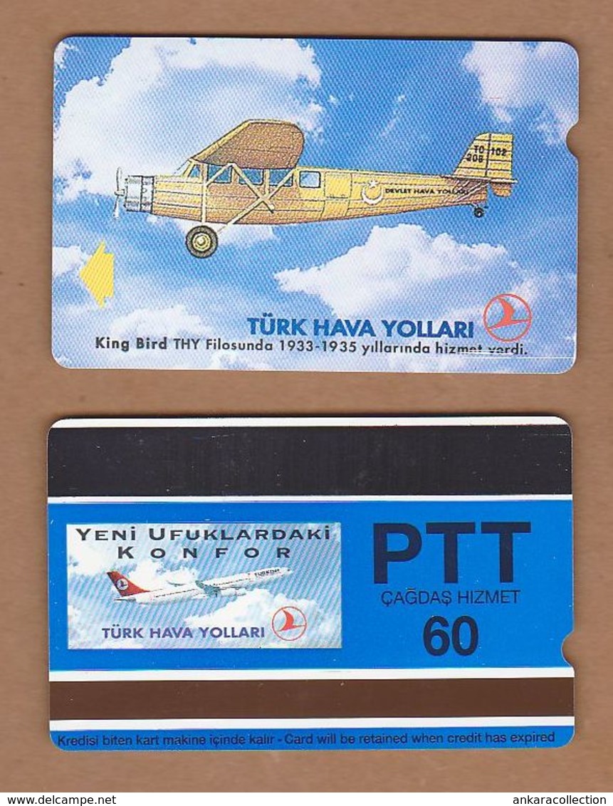 AC - TURK TELECOM PHONECARDS -  KING BIRD 60 CREDITS 19 APRIL 1994 - Avions