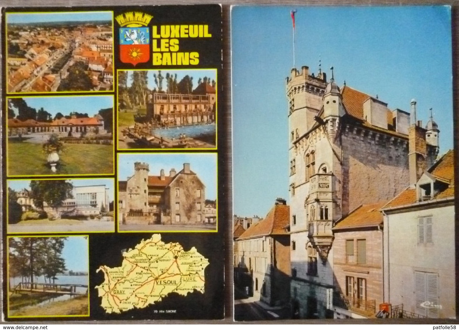 LUXEUIL (70).LOT DE 5 CARTES.VUES DIVERSES.MULTIVUES.ECUSSONS.BLASONS.BON ETAT. - Luxeuil Les Bains