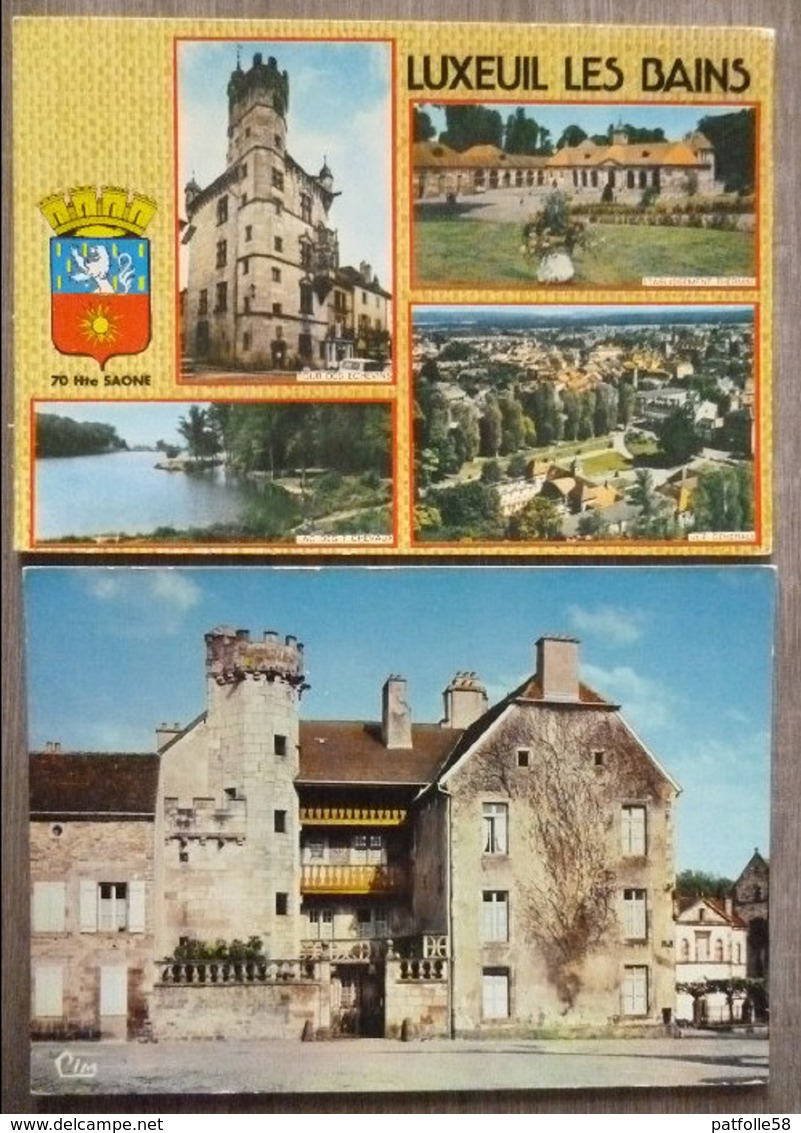 LUXEUIL (70).LOT DE 5 CARTES.VUES DIVERSES.MULTIVUES.ECUSSONS.BLASONS.BON ETAT. - Luxeuil Les Bains