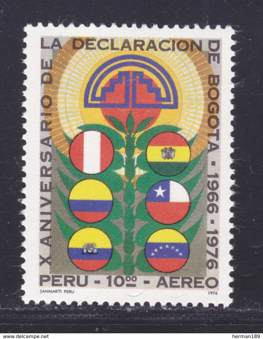 PEROU AERIENS N°  423 ** MNH Neuf Sans Charnière, TB (D7865) Anniversaire De La Déclaration De Bogota - 1976 - Pérou