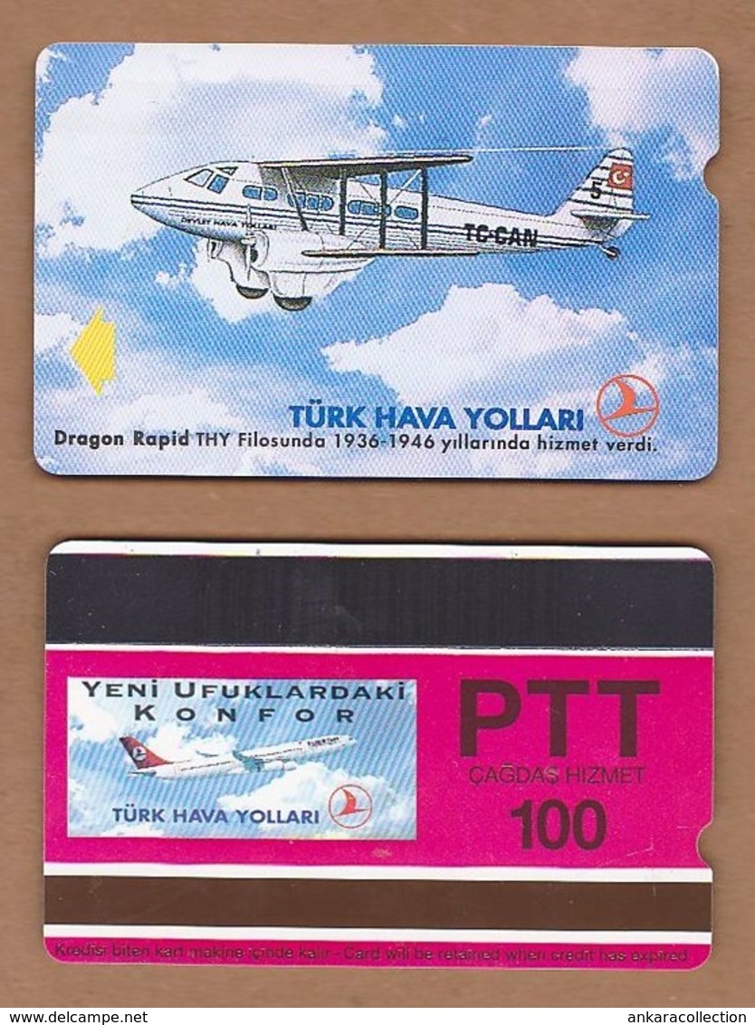 AC - TURK TELECOM PHONECARDS -  DRAGON RAPID 100 CREDITS 19 APRIL 1994 - Avions