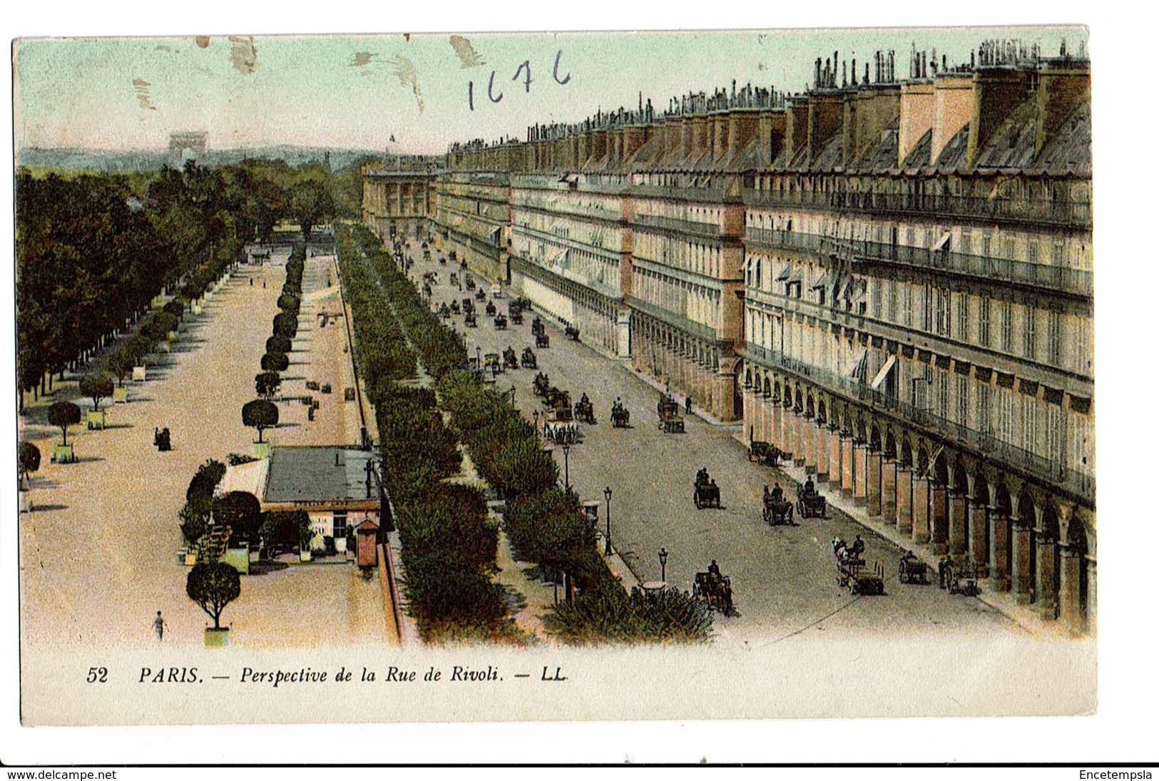 CPA - Cartes Postales- FRANCE - Paris -Rue De Rivoli -1912  S4206 - Plazas