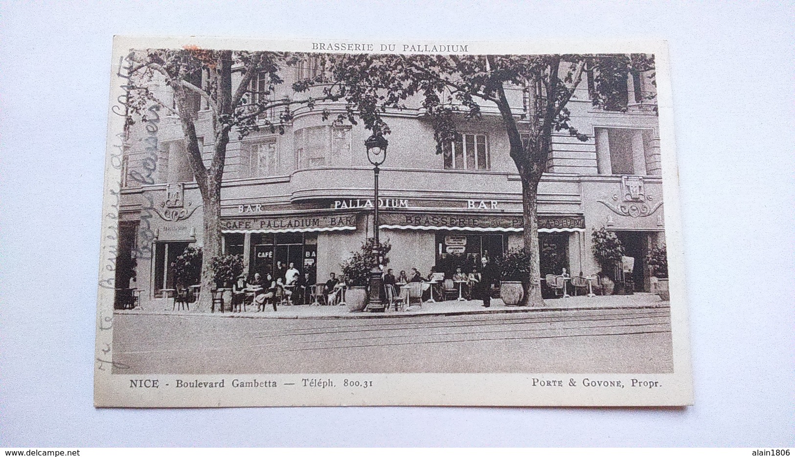 Carte Postale (K6 ) Ancienne De Nice ,bar Palladium ,  Boulevard Gambetta - Other & Unclassified