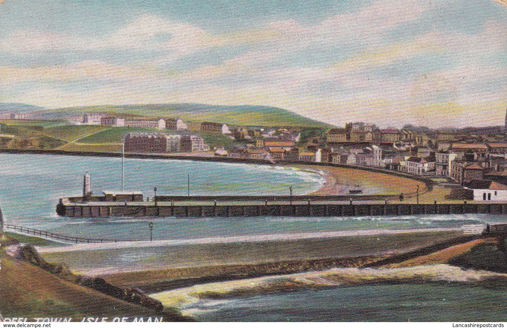 Postcard Peel Town Isle Of Man [ Hildesheimer ] To Mrs Smith Woodville Road Chorley In 1912 My Ref  B12651 - Isle Of Man