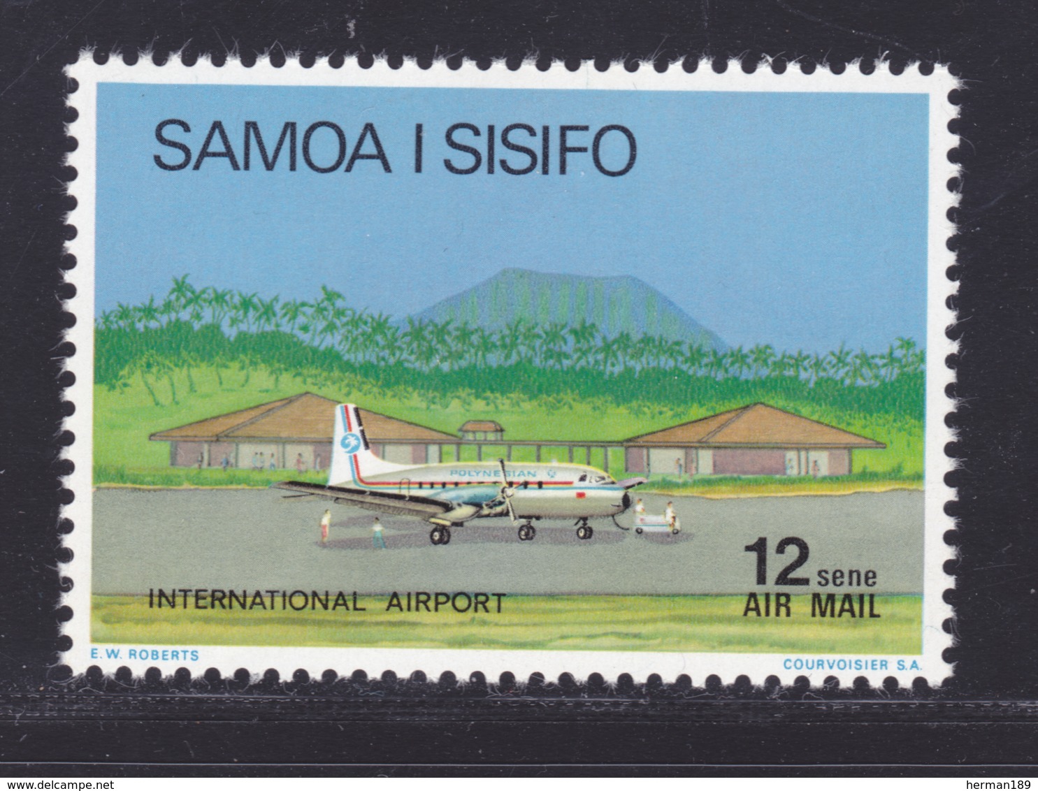 SAMOA AERIENS N°    9a ** MNH Neuf Sans Charnière, TB (D7867) Avion, Aéroport International, Réimpression 1976 - Samoa
