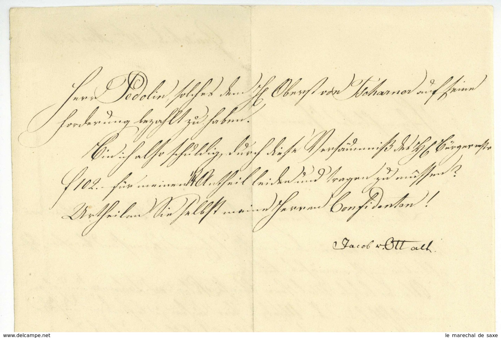 Graubünden Schweiz Jacob Von OTT (1772-1839) Landammann Gruesch 1838 Tscharner Chur Zurzacher Messe Autograph - Historical Documents