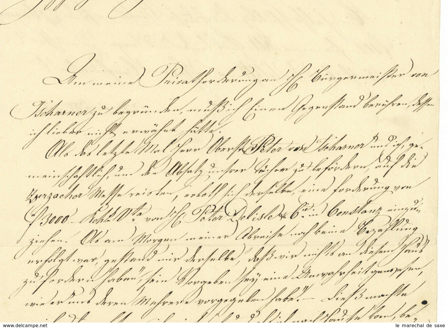 Graubünden Schweiz Jacob Von OTT (1772-1839) Landammann Gruesch 1838 Tscharner Chur Zurzacher Messe Autograph - Documenti Storici