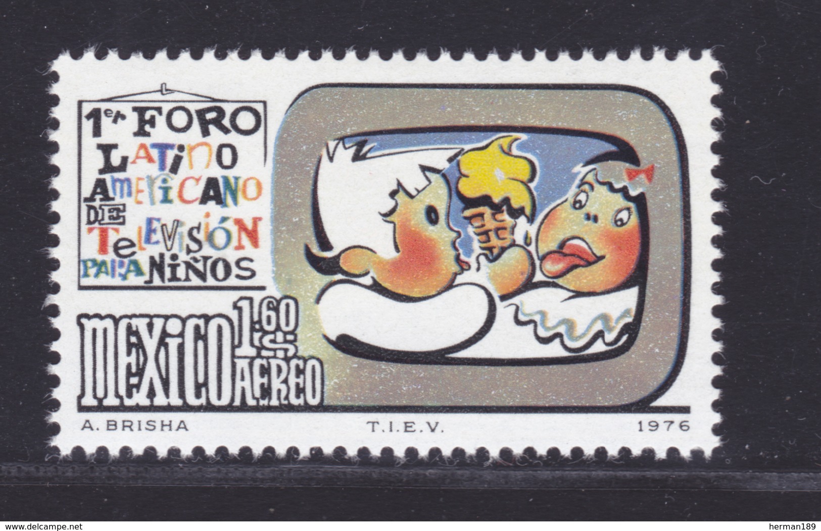 MEXIQUE AERIENS N°  412 ** MNH Neuf Sans Charnière, TB (D7869) Forum De Télévision Pour La Jeunesse - 1976 - Mexique