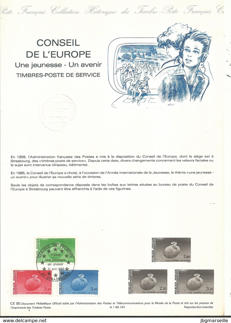 4 DOCUMENTS OFFICIELS  " CONSEIL De L' EUROPE.........à Voir - Covers & Documents