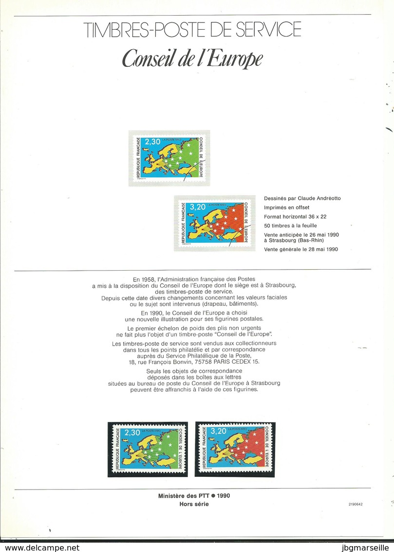 4 DOCUMENTS OFFICIELS  " CONSEIL De L' EUROPE.........à Voir - Storia Postale