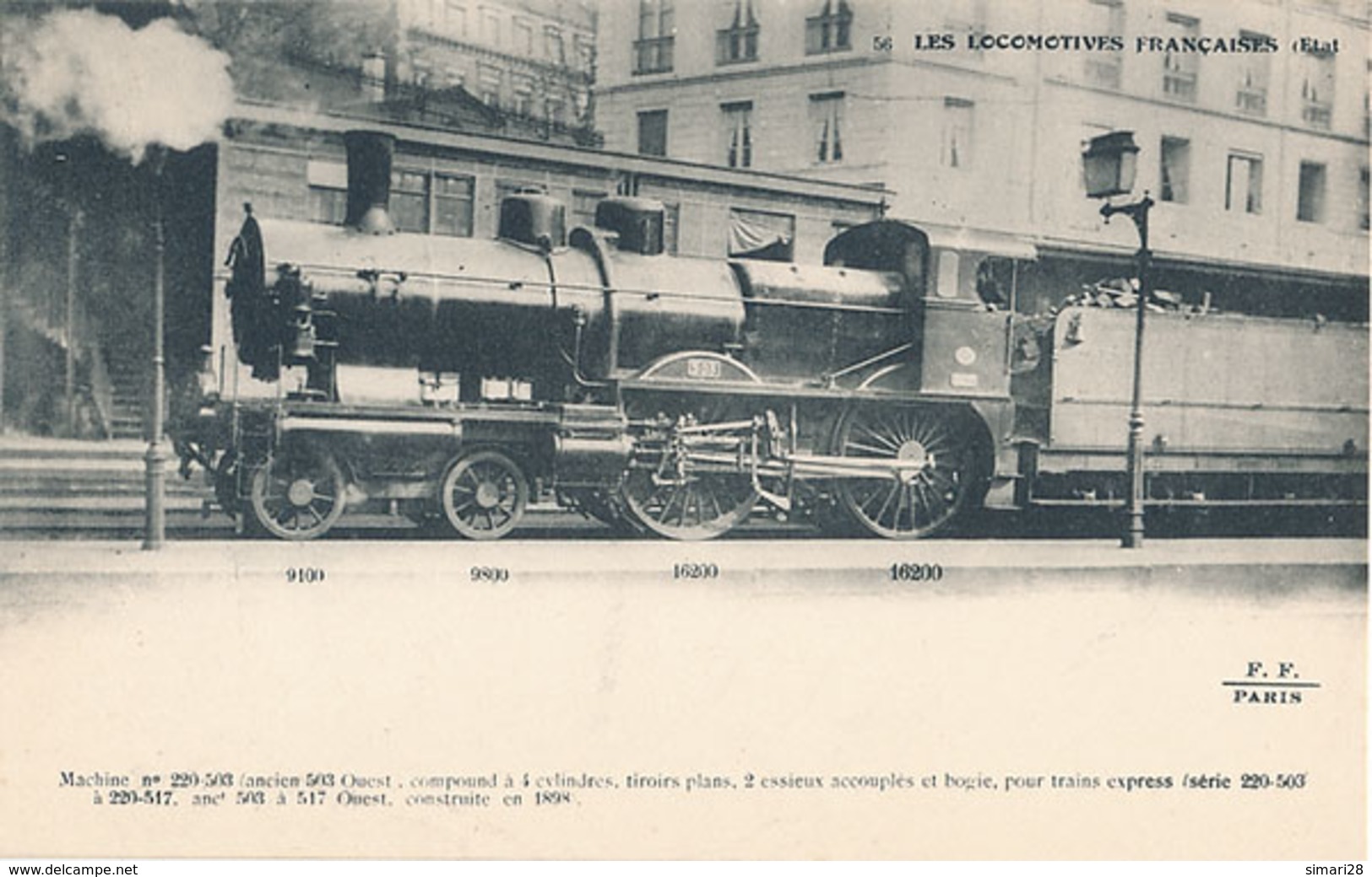 LES LOCOMOTIVES FRANCAISES - N° 56 - MACHINE N° 220 503 ANCIEN 503 OUEST COMPOUND A 4 CYLINDRES TIROIRS PLANS 2 ESSIEUX - Trains