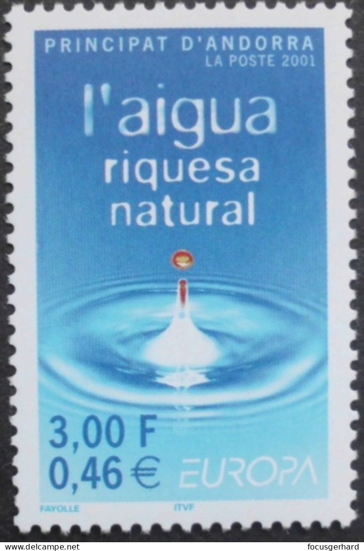 Andorra  FP   Lebensspender  Wasser   Europa Cept  2001   ** - 2001