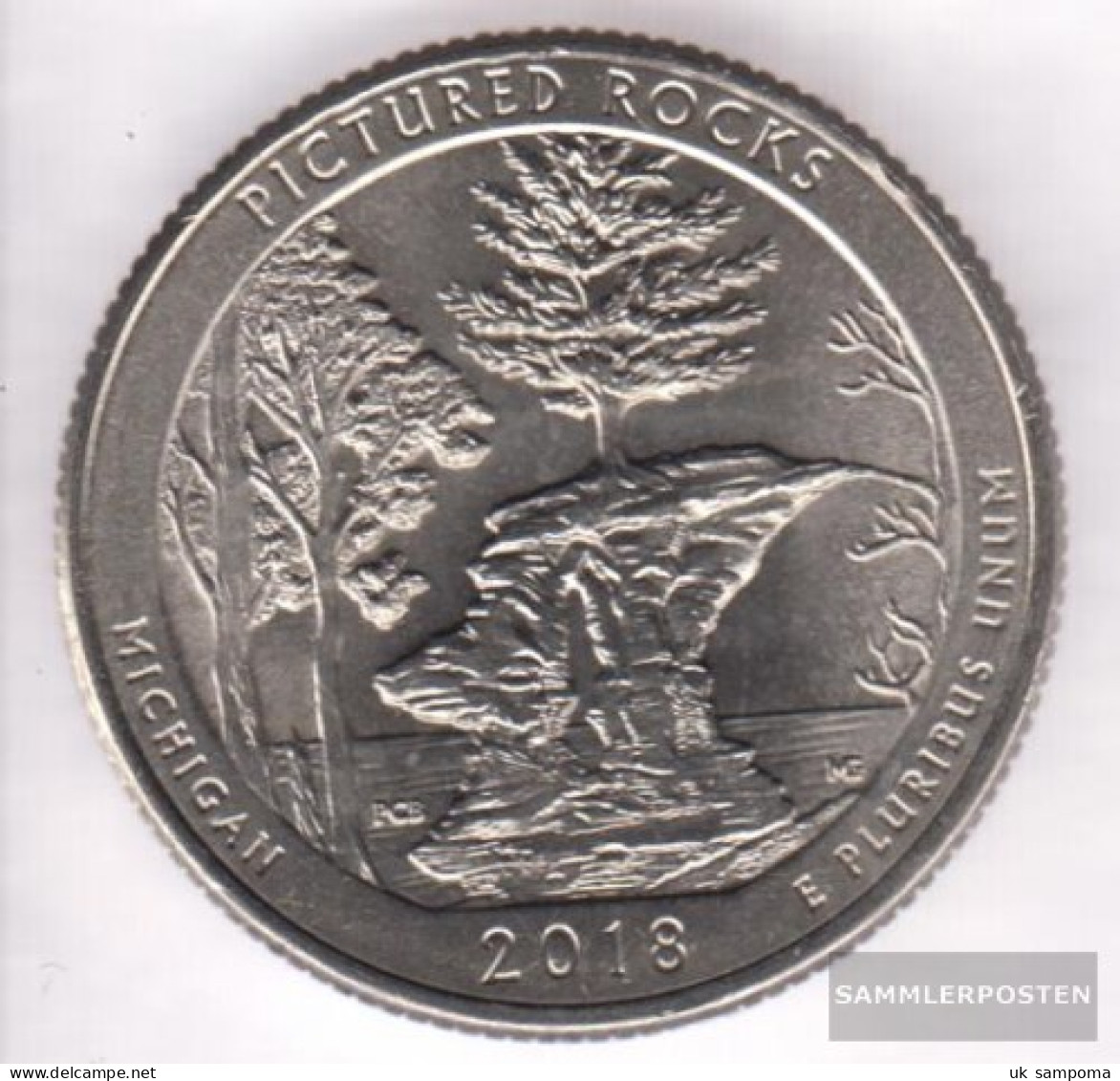 U.S. Km-number. : 2018 Stgl./unzirkuliert Pictured Rocks National Lakeshore Stgl./unzirkuliert 2018 25 CENT George Pictu - 2010-...: National Parks