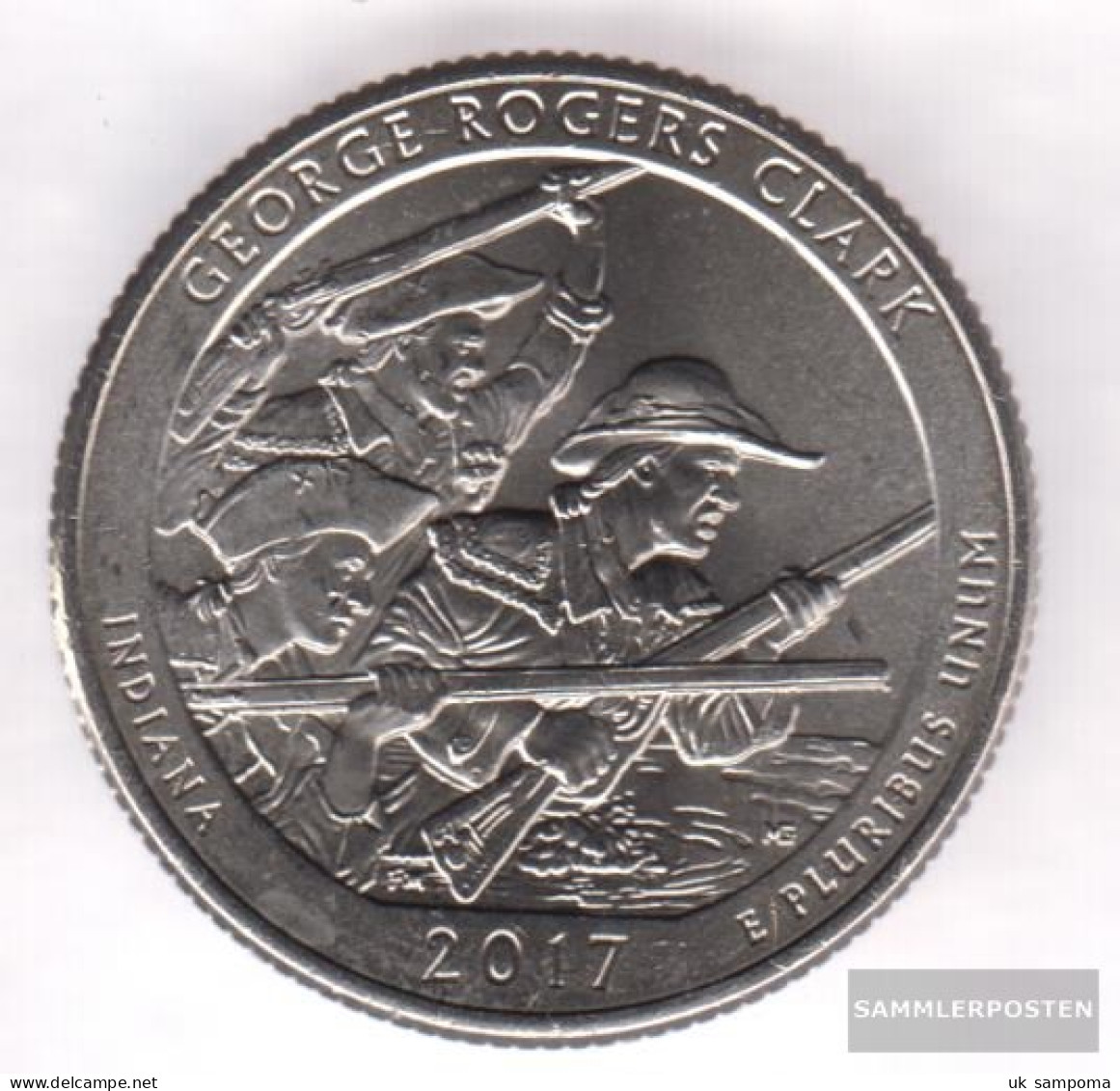 U.S. Km-number. : 2017 Stgl./unzirkuliert George Rogers Clark National Historical Park Stgl./unzirkuliert 2017 25 Cent G - 2010-...: National Parks