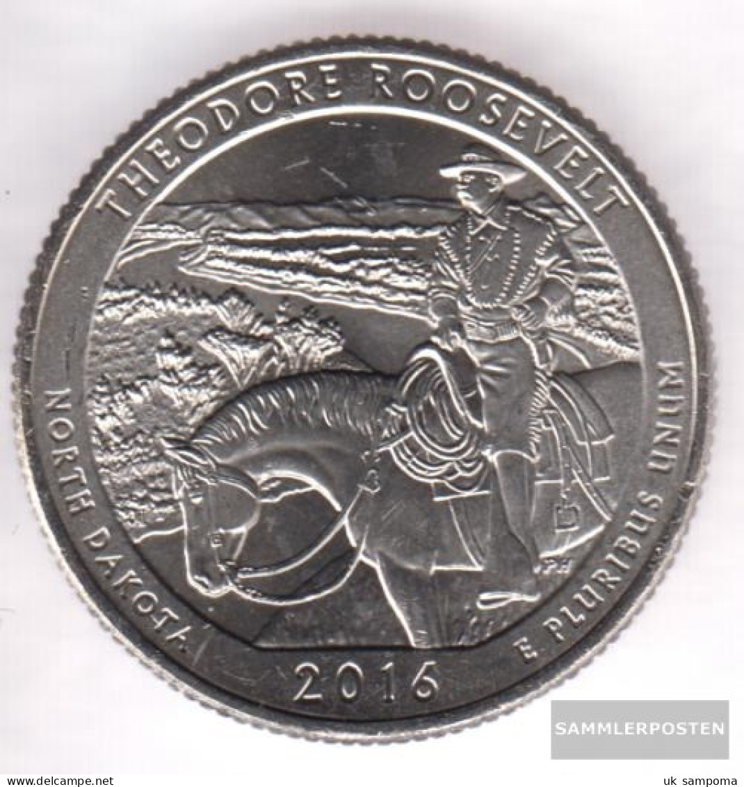 U.S. Km-number. : 2016 Stgl./unzirkuliert Theodore Roosevelt National Park Stgl./unzirkuliert 2016 25 Cent Roosevelt Nat - 2010-...: National Parks