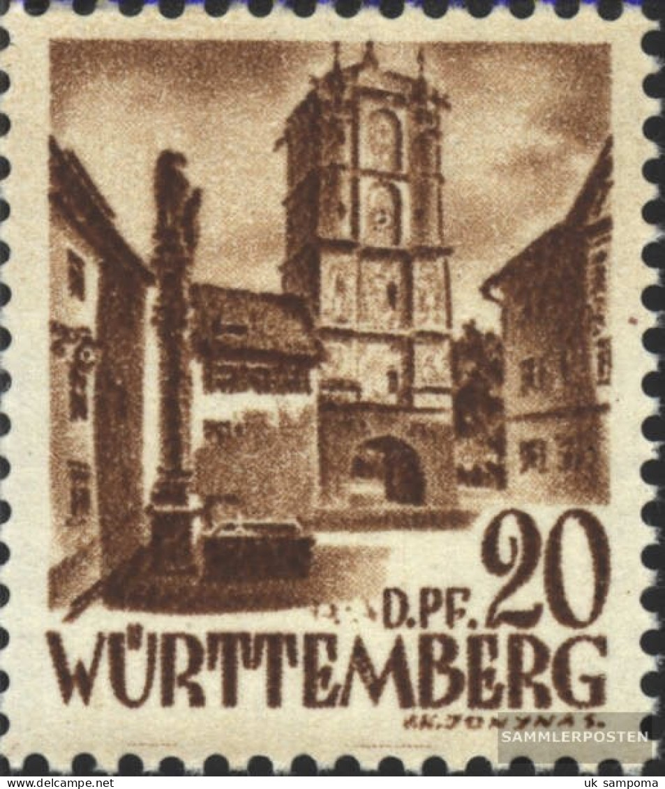 Franz. Zone-Württemberg 21 Unmounted Mint / Never Hinged 1948 Postage Stamp - Wurtemberg