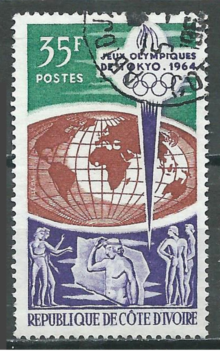 Cote D'Ivoire YT N°225 Jeux Olympiques De Tokyo 1964 Oblitéré ° - Côte D'Ivoire (1960-...)