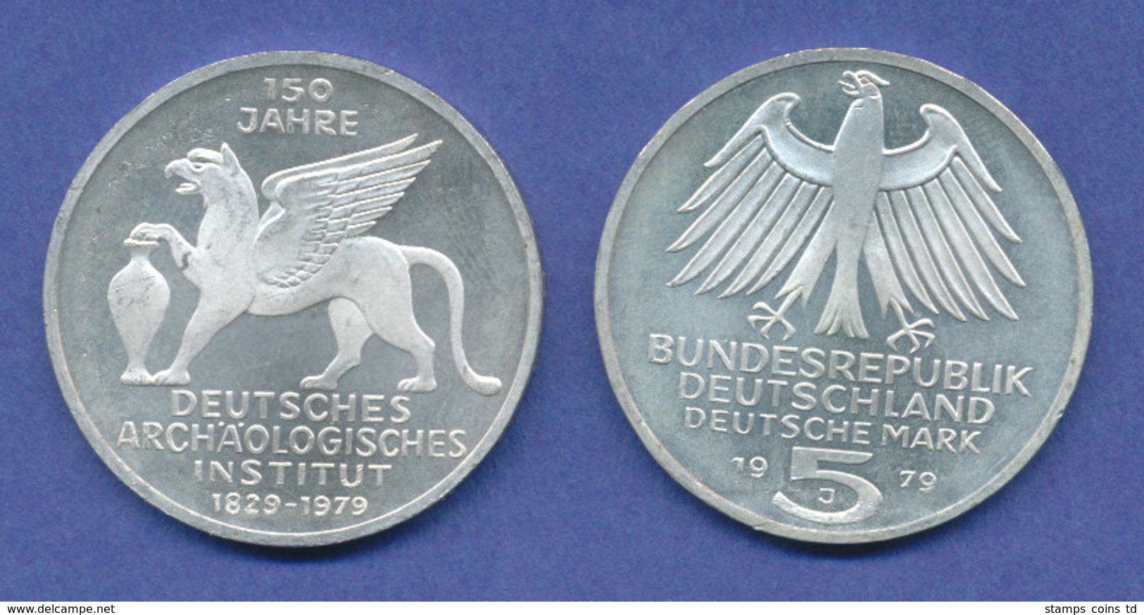 Bundesrepublik 5DM Silber-Gedenkmünze 1979, Archäologisches Institut - 5 Mark