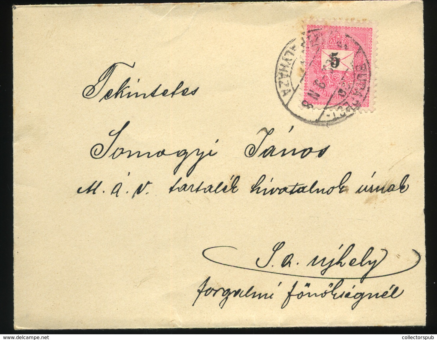 BUDAPEST 1898. 5Kr-os Levél Budapest-Királyháza Mozgóposta Bélyegzéssel , Szép M.Kir.Államvasútak Szép Pecséttel Sátoral - Used Stamps