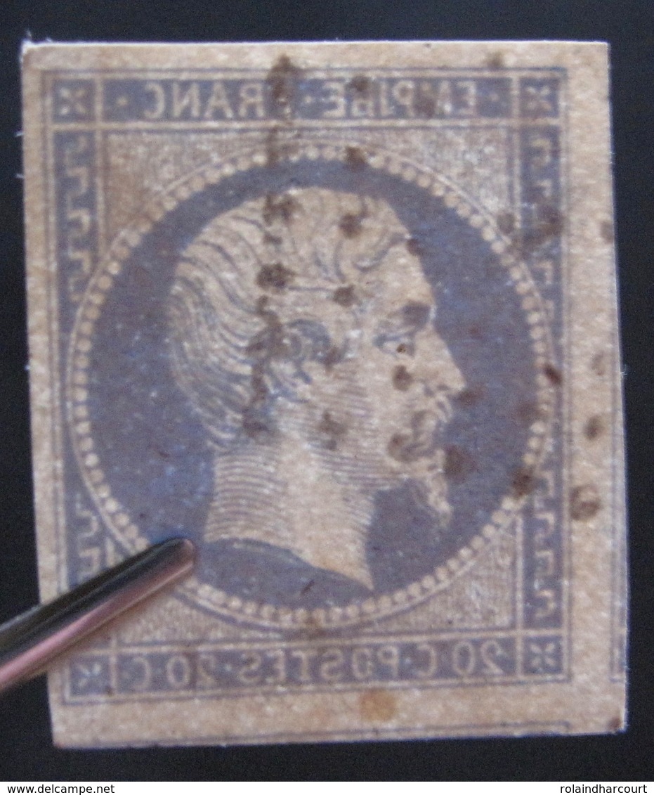 R1606/134 - NAPOLEON III N°14Ab Bleu Noir - BUREAU " F " De PARIS - 3 VOISINS - 1853-1860 Napoléon III