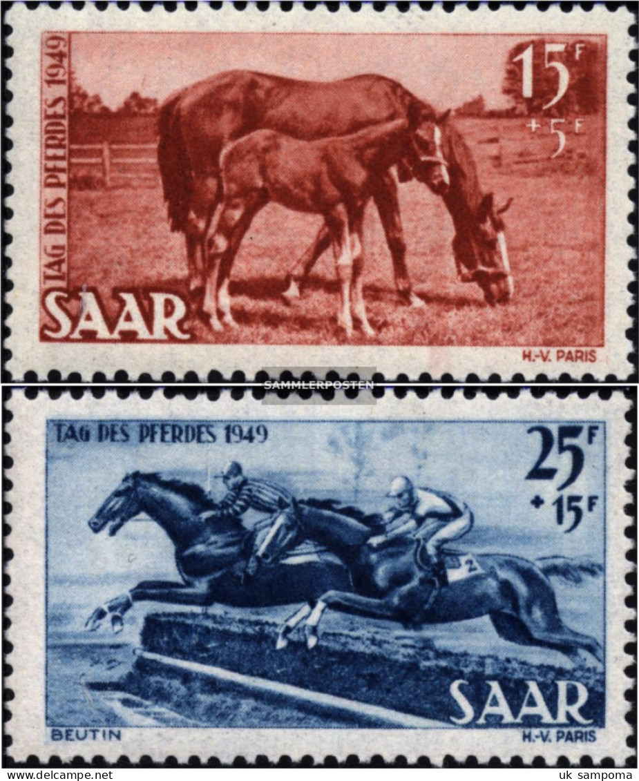 Saar 265-266 (complete Issue) Unmounted Mint / Never Hinged 1949 Day Of Pferof - Unused Stamps