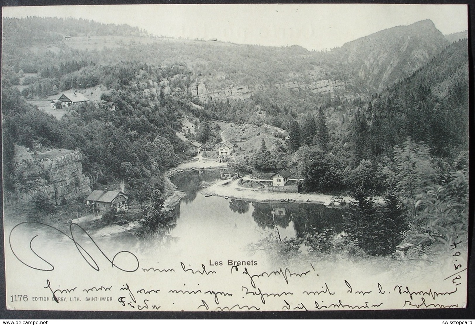 LES BRENETS Gel. 1904 V. La Chaux-de-Fonds Nach Teufen - Les Brenets