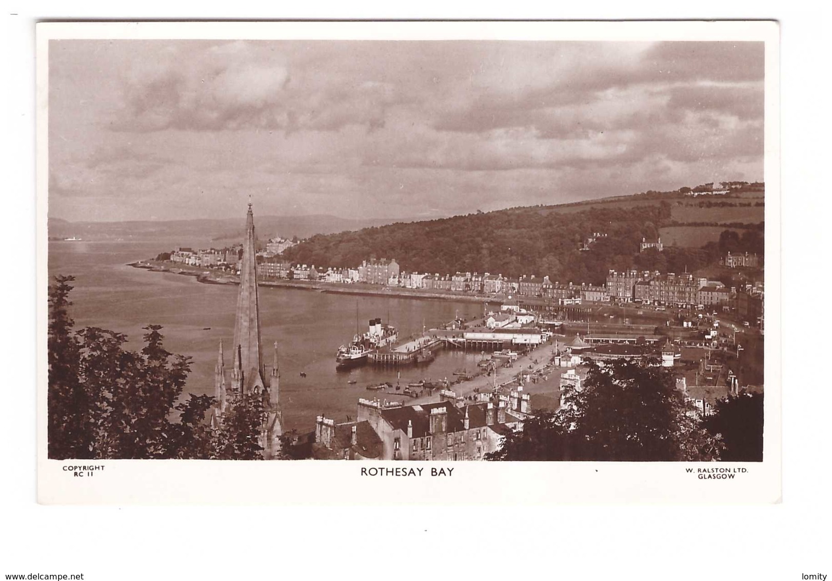 Ecosse Scotland Rothesay Bay Port Bateau Vapeur à Quai - Bute