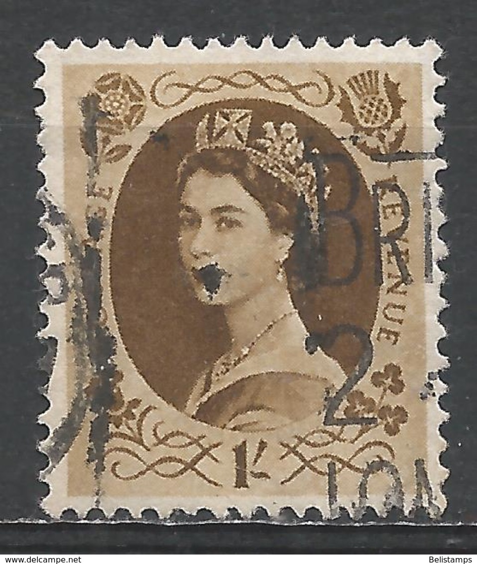 Great Britain 1955. Scott #331 (U) Queen Elizabeth II * - Oblitérés