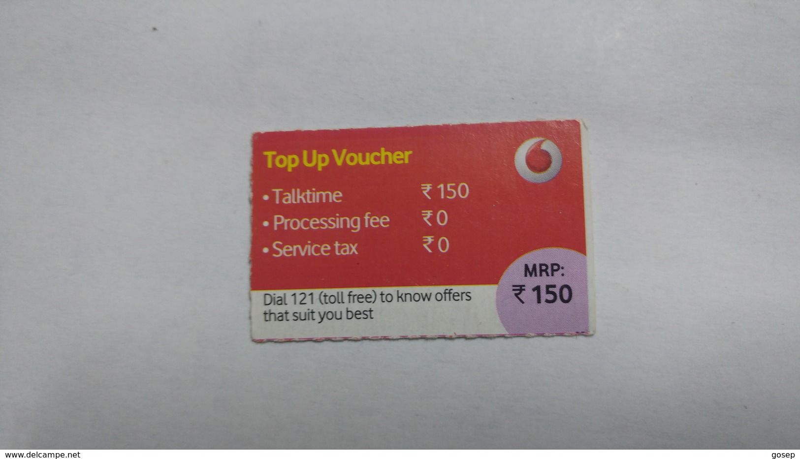 India-top Up Voucher Card-(37j)-(rs.150)-(bangalore)-(12/2016)-used Card+1 Card Prepiad Free - Indien