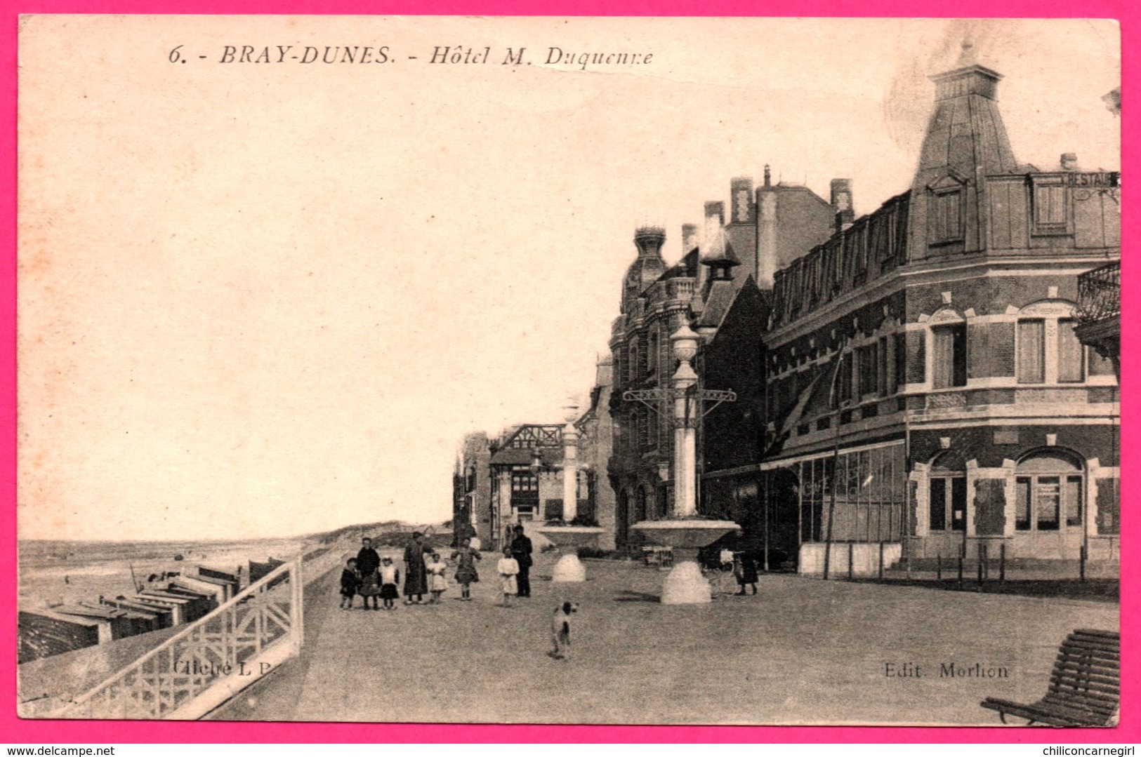 Bray Dunes - Hôtel M. Duquenne - Animée - Edit. MORLION - 1929 - Bray-Dunes