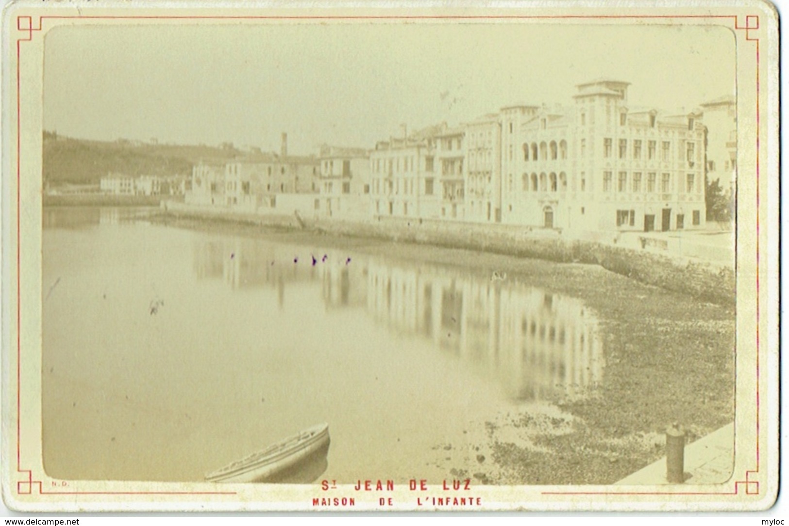 Photo Cabinet. St.Jean De Luz. Maison De L'Infante. 1891. - Anciennes (Av. 1900)