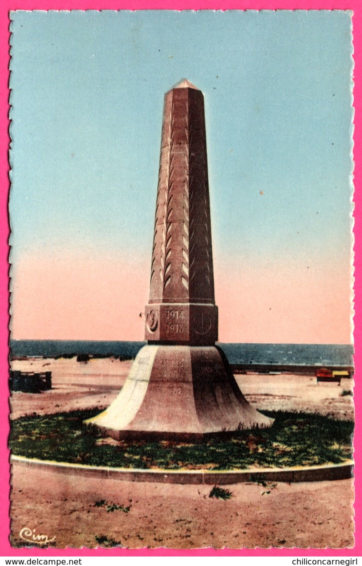 Cp Dentelée - Coxyde Bains - Monument Aux Zouaves - CIM - Colorisée - Koksijde