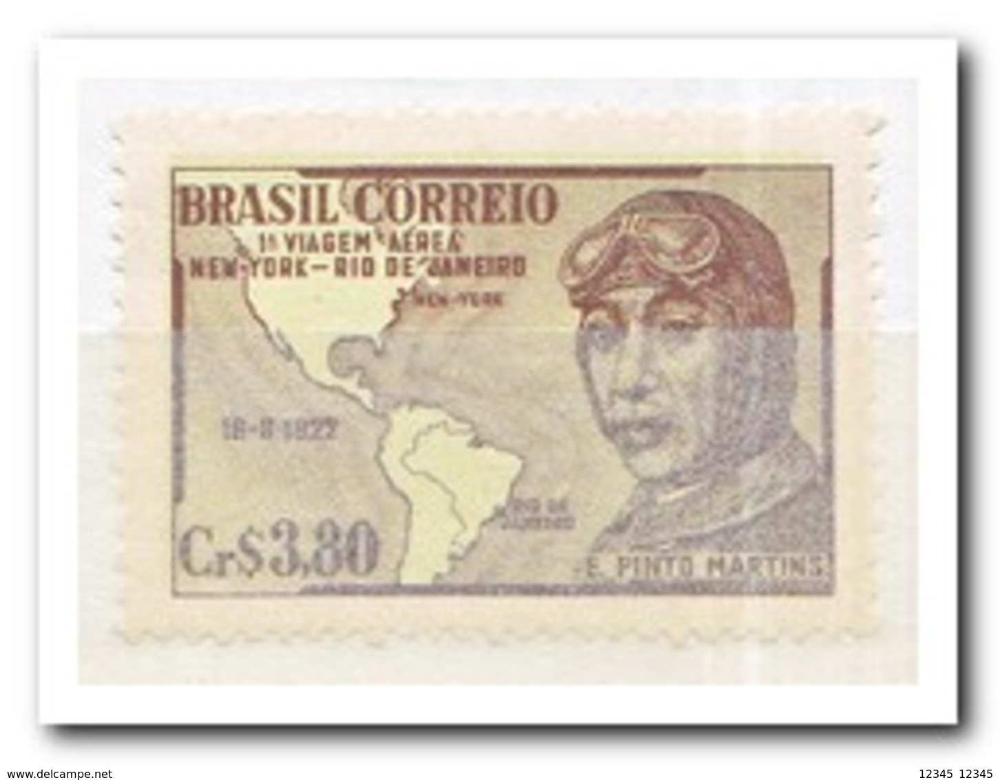 Brazilië 1951, Postfris MNH, First Flight New York-Rio De Janeiro, 1922, By E. Pinto Martins - Nuevos