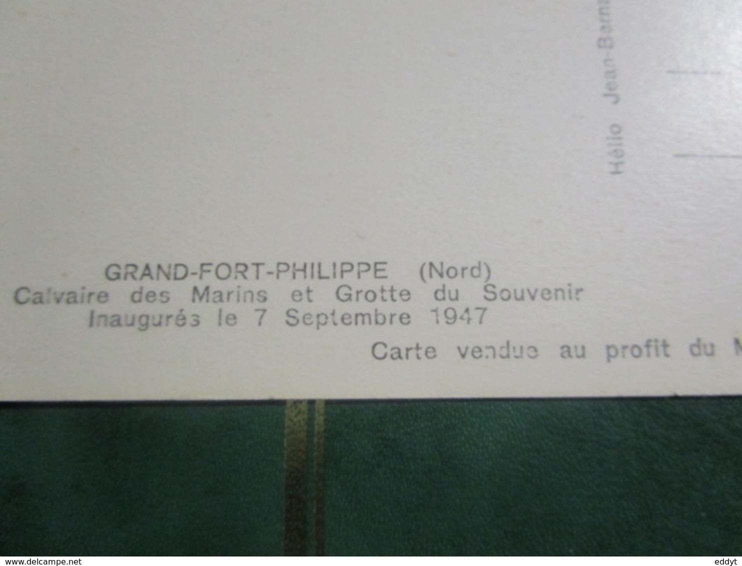 CARTE POSTALE POSTALE * Vintage Neuve Vierge GRAND-FORT PHILIPPE (NORD) Cavaire Des Marins Et GROTTE Du Souvenir 1947 - Autres & Non Classés