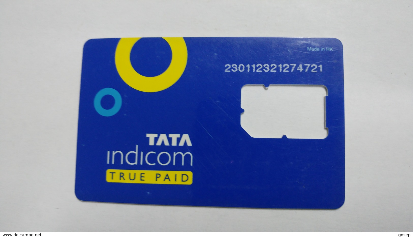 India-tata Indicom G.s.m. Card-(38a)-(g.s.m)-(new Delhi)-(look Out Side)-used Card+1 Card Prepiad Free - Inde