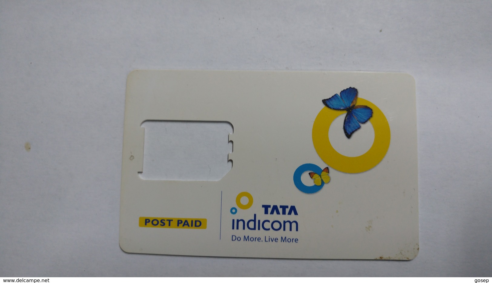 India-tata Indicom G.s.m. Card-(38b)-(g.s.m)-(new Delhi)-(look Out Side)-used Card+1 Card Prepiad Free - Inde