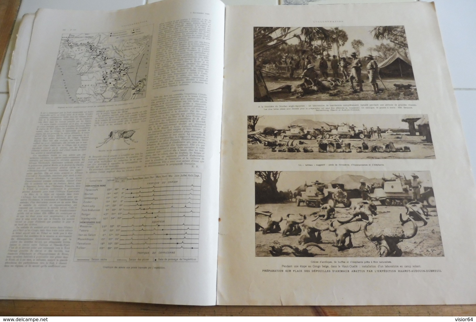 L'ILLUSTRATION 7 NOVEMBRE1925-EXPLORATION DES OCEANS-DE L'ALGERIE A MADAGASCAR EN AUTOCHENILLES-DAMAS-VICTIMES DE GUERRE