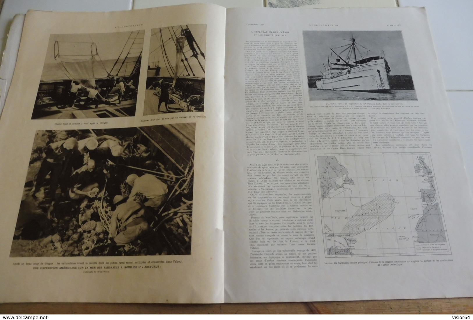 L'ILLUSTRATION 7 NOVEMBRE1925-EXPLORATION DES OCEANS-DE L'ALGERIE A MADAGASCAR EN AUTOCHENILLES-DAMAS-VICTIMES DE GUERRE