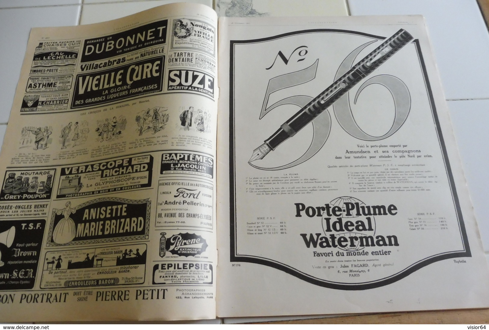 L'ILLUSTRATION 28 NOVEMBRE1925-RESURRECTION DE SOMME PY-​EXPEDITION AMUNSEN POLE NORD-SYRIE INSTALLATION BASE MILITAIRE - L'Illustration