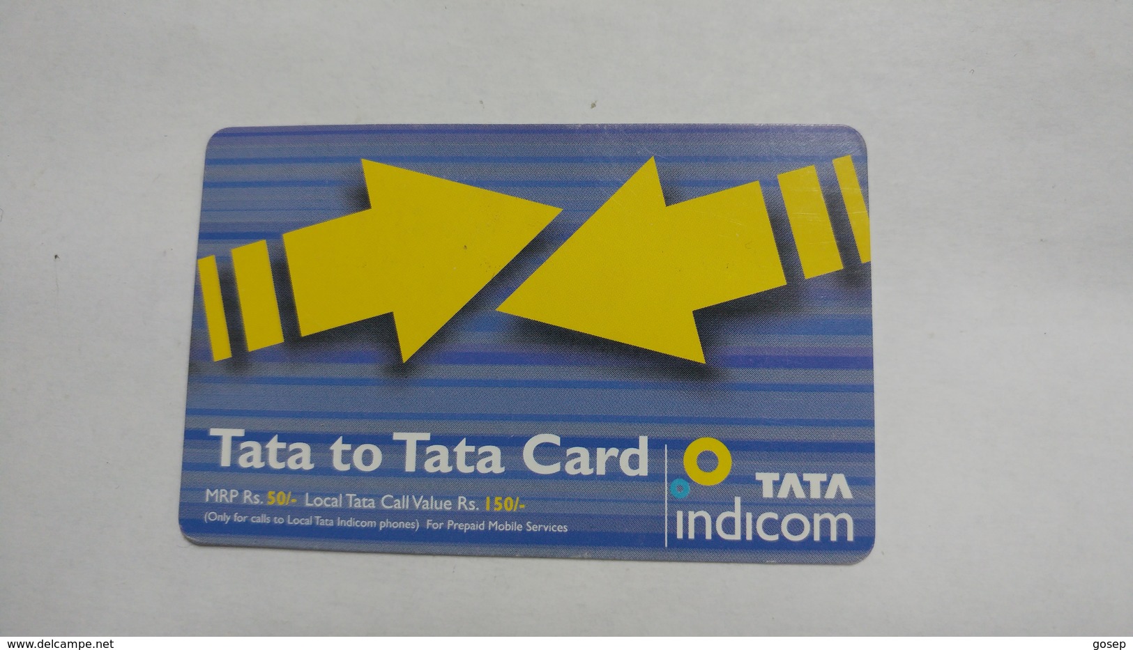 India-top Up-tata Indicom Card-(38u)-(rs.150)-(new Delhi)-(30day After)-used Card+1 Card Prepiad Free - Indien