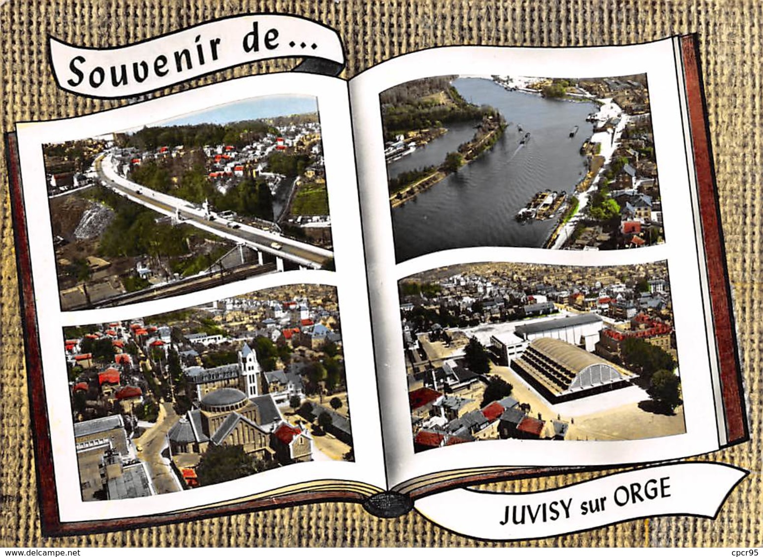 91 .  N° 200841  .  JUVISY SUR ORGE  .  SOUVENIR DE JUVISY SUR ORGE  .  CPSM . 14,5 X 10,5 - Juvisy-sur-Orge