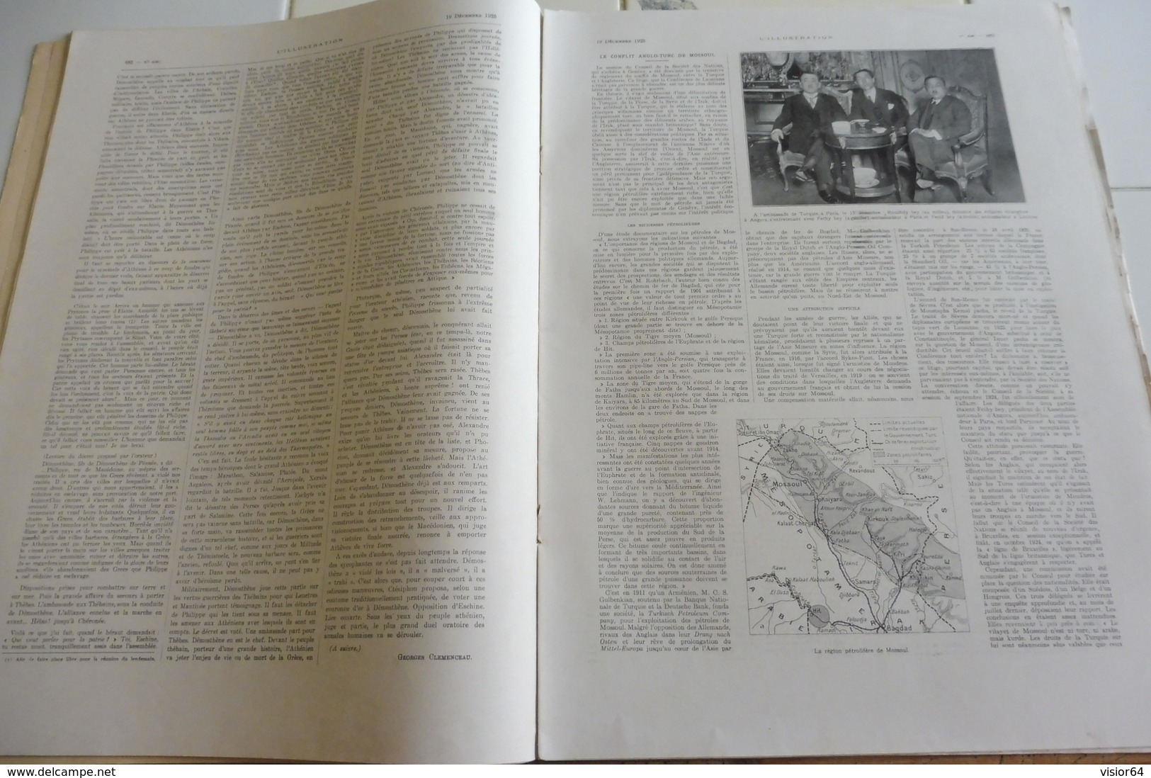 L'ILLUSTRATION 19 DECEMBRE 1925-CONFLIT ANGLO-TURC - TROUBLES DE SYRIE - EGYPTE -EVOLUTION DE L'ISLAM - EAU DE REIMS