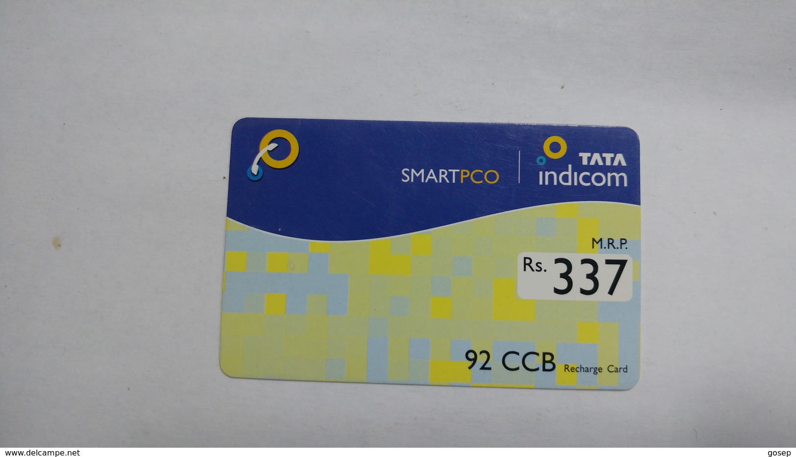 India-top Up-tata Indicom Card-(38x)-(rs.337)-(new Delhi)-(30day After)-used Card+1 Card Prepiad Free - Indien